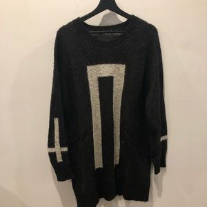 Black mohair sweater from Japan